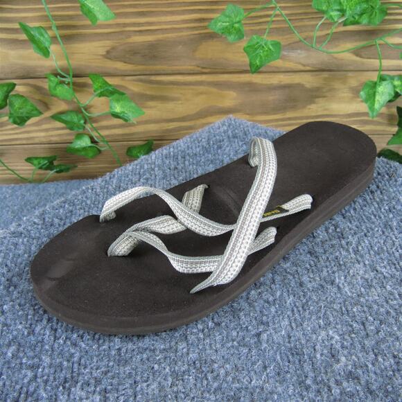 Teva Women's Flip Flop Brown Synthetic Sz 9 Medium Gently‎ Used 2025 - Picture 1 of 6